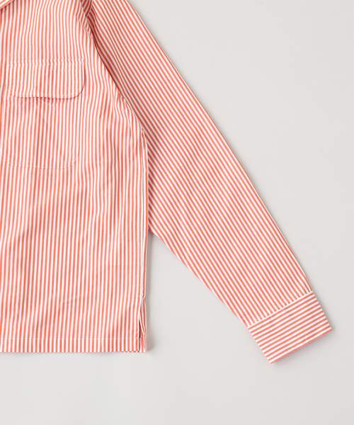 EDIFICE(エディフィス)の「fursac (フルサック) Sucker Stripe Shirt(シャツ/ブラウス・メンズ・オレンジ・MEDIUM/LARGE/X-LARGE)」の4枚目の写真
