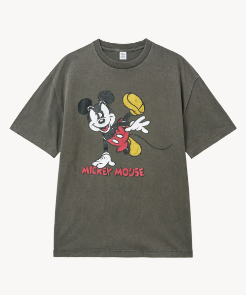 VTWO(ブイツー)の「フェイドウォッシングダンシング_ミッキー_ Tシャツ (チャコール)(Tシャツ/カットソー・レディース・その他・LARGE/MEDIUM)」の2枚目の写真