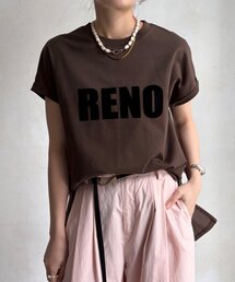 DouDou | 接触冷感2WAYフロッキーロゴTEE(Tシャツ/カットソー)