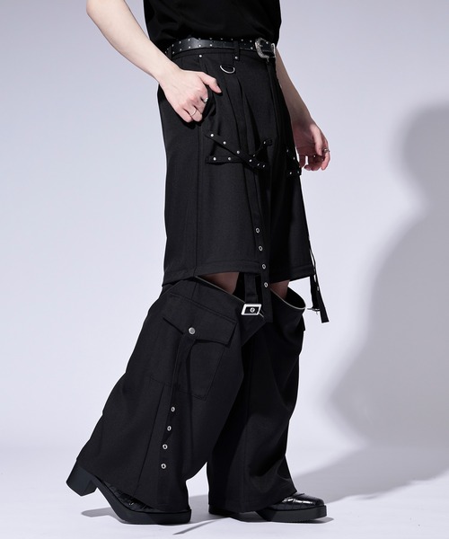 Ellno Loset(エルノロゼット)の「【無味コラボ】2wayハトメベルトデザインカーゴパンツ(カーゴパンツ・メンズ・ブラック・LARGE/MEDIUM/SMALL)」の22枚目の写真