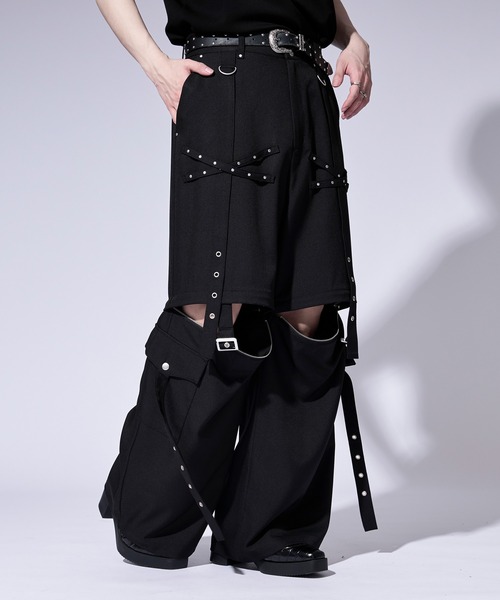 Ellno Loset(エルノロゼット)の「【無味コラボ】2wayハトメベルトデザインカーゴパンツ(カーゴパンツ・メンズ・ブラック・LARGE/MEDIUM/SMALL)」の21枚目の写真