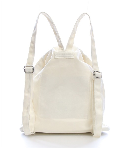 clear（クリア）の「ロゴ刺繍キャンバスナップザック（バックパック/リュック・レディース・アイボリー/グリーン/ブラック・F）」の10枚目の写真