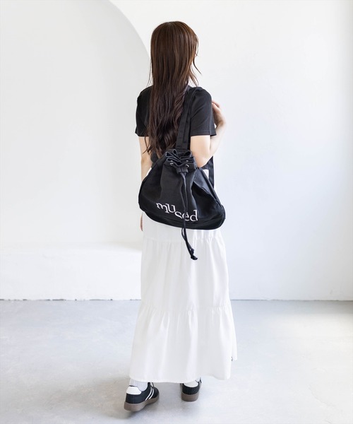 clear（クリア）の「ロゴ刺繍キャンバスナップザック（バックパック/リュック・レディース・アイボリー/グリーン/ブラック・F）」の17枚目の写真