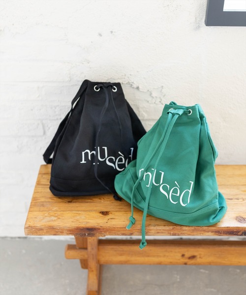 clear（クリア）の「ロゴ刺繍キャンバスナップザック（バックパック/リュック・レディース・アイボリー/グリーン/ブラック・F）」の15枚目の写真
