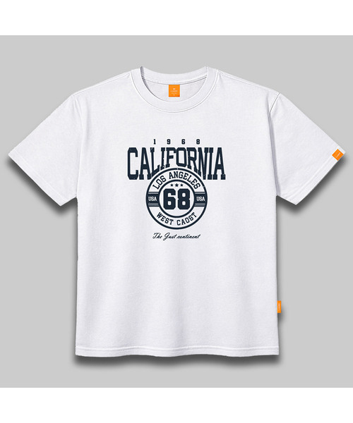 LLAMO（エラモ）の「カリフォルニア68 半袖Tシャツ 男女共用 ビッグサイズ（Tシャツ/カットソー・メンズ・ブラック/ホワイト/ダークインディゴブルー/ネイビー・4XL/3XL/SMALL/X-LARGE/2XL/LARGE/MEDIUM）」の2枚目の写真