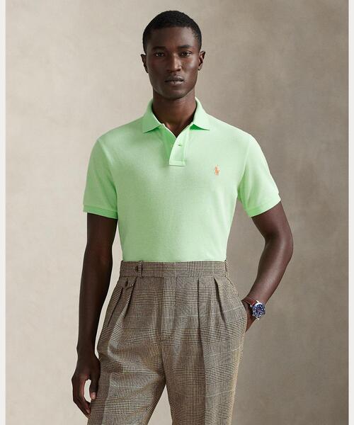 POLO RALPH LAUREN(ポロ ラルフ ローレン)の「カスタム スリム フィット メッシュ ポロシャツ(ポロシャツ・メンズ・グリーン・L/M/S)」の1枚目の写真