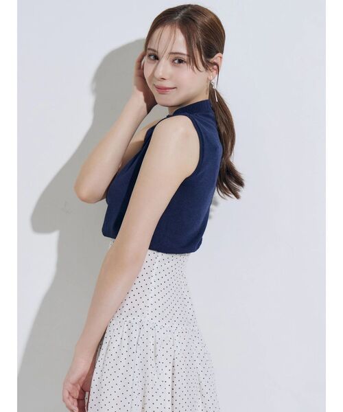 MERCURYDUO(マーキュリーデュオ)の「ノースリニットドッキングワンピース(ワンピース・レディース・オフホワイト/ブラック・FREE)」の11枚目の写真