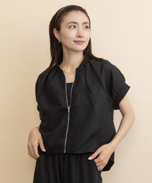 半袖ショートジップブルソン