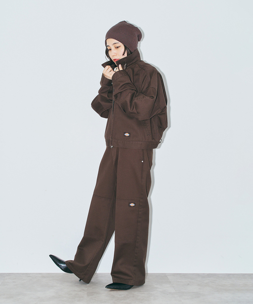 Dickies（ディッキーズ）の「DICKIES 別注 EISENHOWER ジャケット（その他アウター・レディース・ブラウン/ブラック・MEDIUM/SMALL）」の12枚目の写真