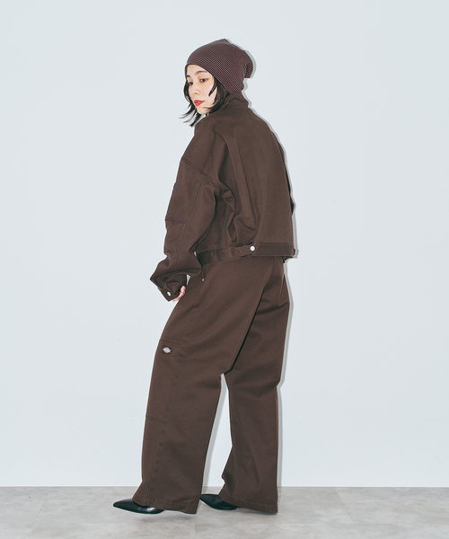Dickies（ディッキーズ）の「DICKIES 別注 EISENHOWER ジャケット（その他アウター・レディース・ブラウン/ブラック・MEDIUM/SMALL）」の14枚目の写真