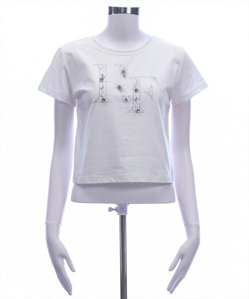 clear（クリア）の「接触冷感ビックビジューロゴTシャツ［骨格ウェーブ／フェミニン／大人かわいい］（Tシャツ/カットソー・レディース・ブラック/ピンク/オフホワイト・F）」の9枚目の写真