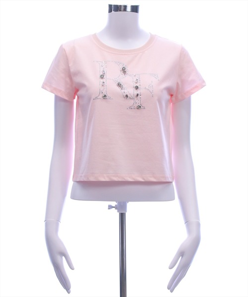 clear（クリア）の「接触冷感ビックビジューロゴTシャツ［骨格ウェーブ／フェミニン／大人かわいい］（Tシャツ/カットソー・レディース・ブラック/ピンク/オフホワイト・F）」の14枚目の写真