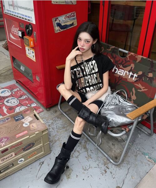 Midnight Move(ミッドナイトムーブ)の「2 sl ex t (black)(Tシャツ/カットソー・レディース・その他・FREE)」の7枚目の写真