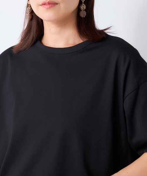 GALLORIA(ギャローリア)の「【接触冷感】裾レースゆるTシャツ(Tシャツ/カットソー・レディース・ブラック/オレンジ/グリーン・LL/M/L/S)」の9枚目の写真