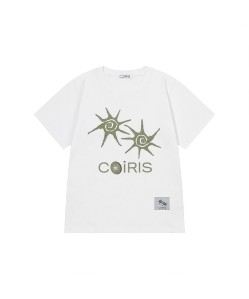 COIRIS(コイリス)の「モグキウイドット半袖Tシャツ(2カラー)(Tシャツ/カットソー・レディース・ホワイト/グリーン・FREE)」の1枚目の写真