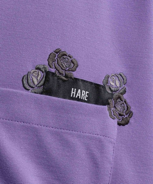 HARE(ハレ)の「ロゴシシュウスキッパーカット(HARE)(Tシャツ/カットソー・メンズ・ホワイト/パープル/ブラック・FREE)」の22枚目の写真