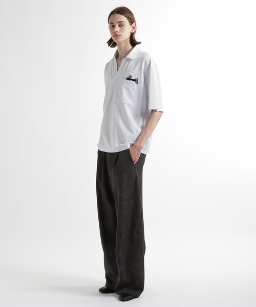 HARE(ハレ)の「ロゴシシュウスキッパーカット(HARE)(Tシャツ/カットソー・メンズ・ホワイト/パープル/ブラック・FREE)」の5枚目の写真