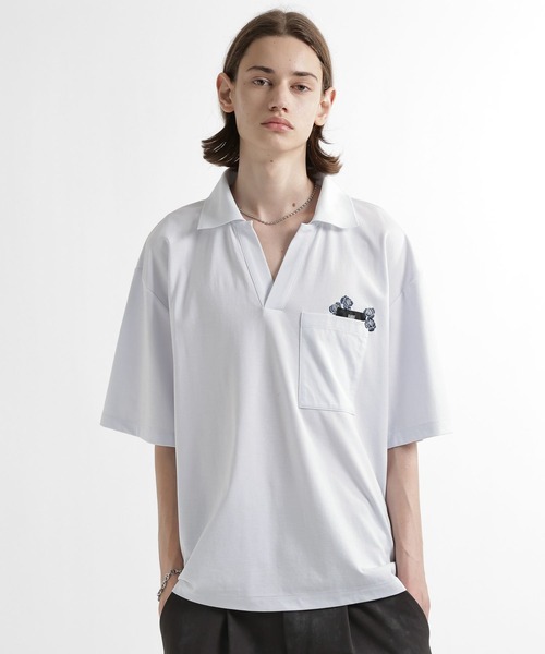 HARE(ハレ)の「ロゴシシュウスキッパーカット(HARE)(Tシャツ/カットソー・メンズ・ホワイト/パープル/ブラック・FREE)」の13枚目の写真