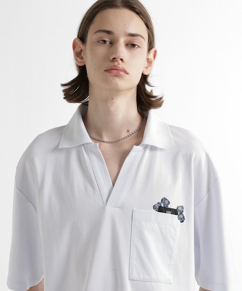 HARE(ハレ)の「ロゴシシュウスキッパーカット(HARE)(Tシャツ/カットソー・メンズ・ホワイト/パープル/ブラック・FREE)」の14枚目の写真