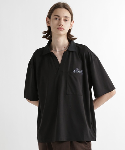 HARE(ハレ)の「ロゴシシュウスキッパーカット(HARE)(Tシャツ/カットソー・メンズ・ホワイト/パープル/ブラック・FREE)」の15枚目の写真