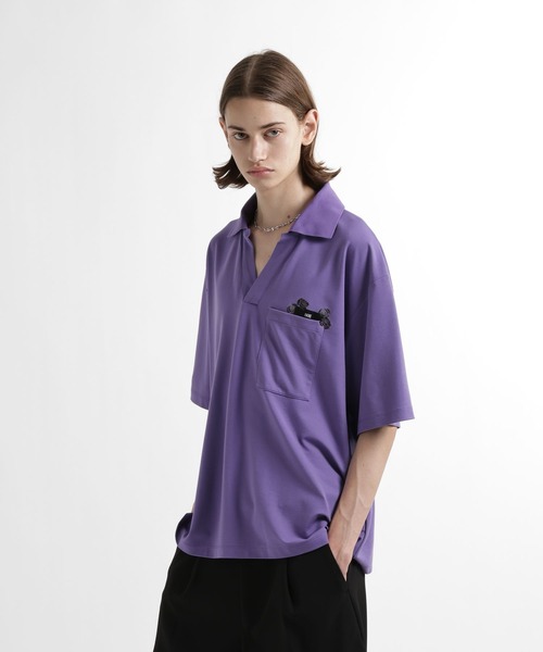 HARE(ハレ)の「ロゴシシュウスキッパーカット(HARE)(Tシャツ/カットソー・メンズ・ホワイト/パープル/ブラック・FREE)」の18枚目の写真