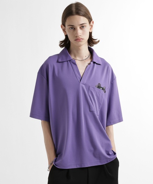 HARE(ハレ)の「ロゴシシュウスキッパーカット(HARE)(Tシャツ/カットソー・メンズ・ホワイト/パープル/ブラック・FREE)」の19枚目の写真