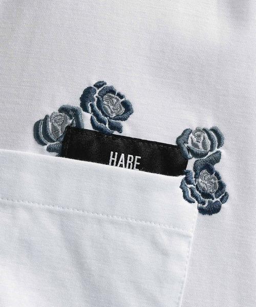 HARE(ハレ)の「ロゴシシュウスキッパーカット(HARE)(Tシャツ/カットソー・メンズ・ホワイト/パープル/ブラック・FREE)」の20枚目の写真