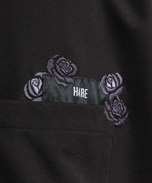 HARE(ハレ)の「ロゴシシュウスキッパーカット(HARE)(Tシャツ/カットソー・メンズ・ホワイト/パープル/ブラック・FREE)」の21枚目の写真