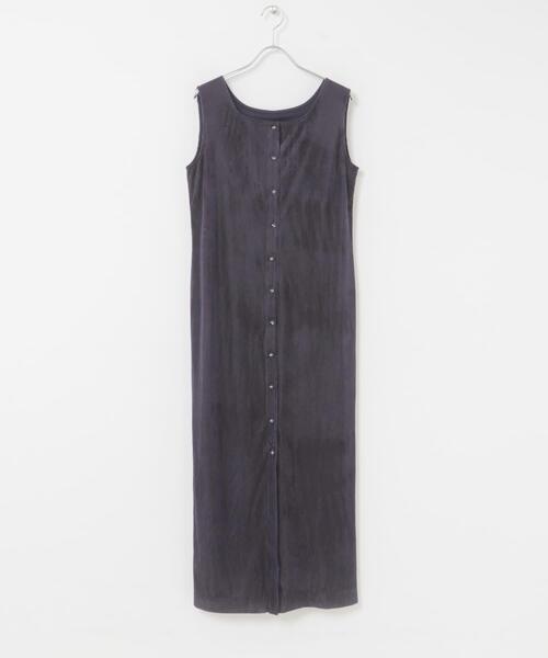 URBAN RESEARCH ROSSO WOMEN（アーバンリサーチ　ロッソ）の「シアーベロアスクエアネックワンピース（ワンピース・レディース・ネイビー/ブラウン・38/36）」の10枚目の写真
