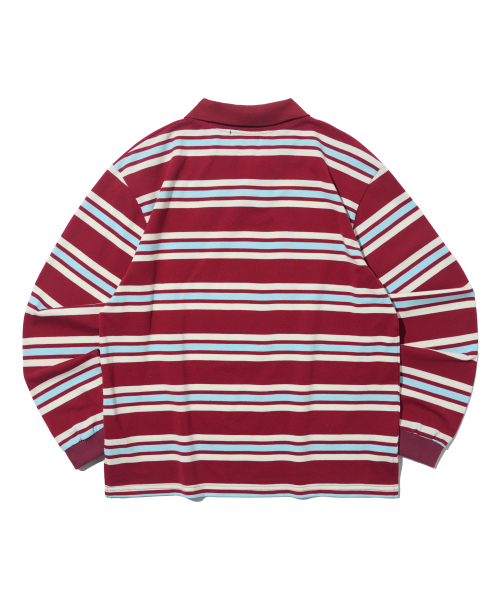 TAILOR STUDIO（テーラースタジオ）の「マルチストライプカラーTシャツ（レッド）（ポロシャツ・レディース・その他・FREE）」の2枚目の写真
