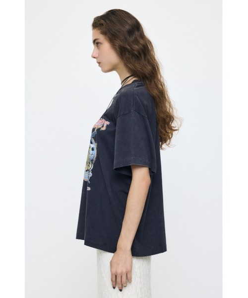 MOUSSY(マウジー)の「70S MUSIC FEST Tシャツ(Tシャツ/カットソー・レディース・ホワイト/ライトブラック/バーガンディー/ダークブルー・FREE)」の16枚目の写真