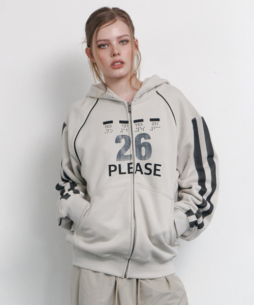PLEASENOFOLLOW(プリーズノーフォロー)の「Tove Track Hoodie Zip Up (Sand )(パーカー・レディース・その他・FREE)」の1枚目の写真
