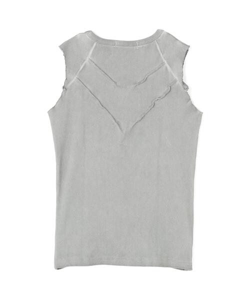 L.H.P(エルエイチピー)の「MAVYTH/メヴィス/DISTORT STITCH NOSLEEVES(Tシャツ/カットソー・レディース・ベージュ/ブラック・L/M)」の16枚目の写真