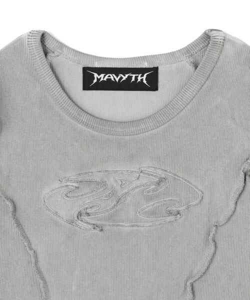 L.H.P(エルエイチピー)の「MAVYTH/メヴィス/DISTORT STITCH NOSLEEVES(Tシャツ/カットソー・レディース・ベージュ/ブラック・L/M)」の17枚目の写真