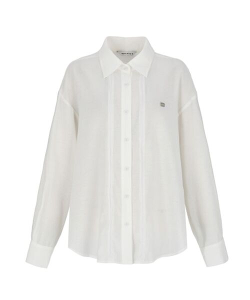 MERCIANNES(メルシアンエス)の「メルシーワッペンストッパーシャーリングシャツ_MC3LSN8(シャツ/ブラウス・レディース・ブルー/ホワイト/アイボリー・M/L/S/M)」の3枚目の写真