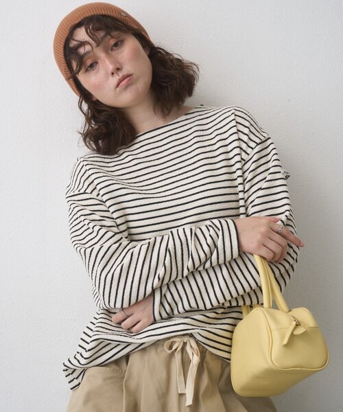 ZOZO лимитированная футболка Borderboat Neck Long T