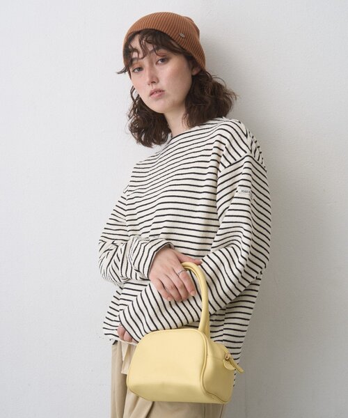 CIAOPANIC TYPY（チャオパニックティピー）の「【WEB限定】ボーダーボートネックロンT（Tシャツ/カットソー・レディース・ブラウン/ネイビー/レッド/ホワイト・LARGE/MEDIUM）」の9枚目の写真