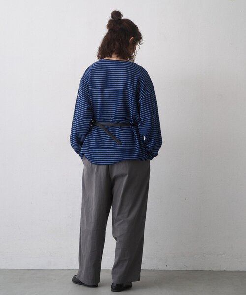 CIAOPANIC TYPY（チャオパニックティピー）の「【WEB限定】ボーダーボートネックロンT（Tシャツ/カットソー・レディース・ブラウン/ネイビー/レッド/ホワイト・LARGE/MEDIUM）」の21枚目の写真