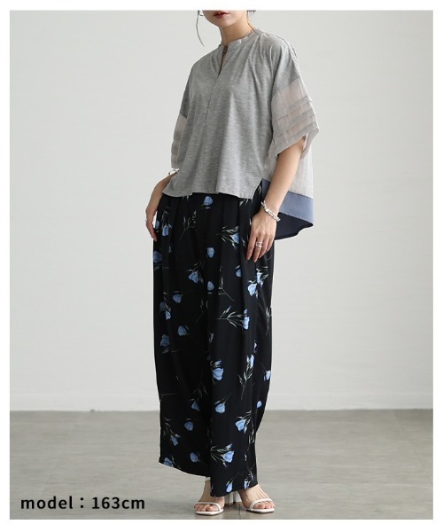 Sawa a la mode(サワアラモード)の「UV&接触冷感ハーフジップ異素材トップス(Tシャツ/カットソー・レディース・ブラック/グレー・FREE)」の22枚目の写真
