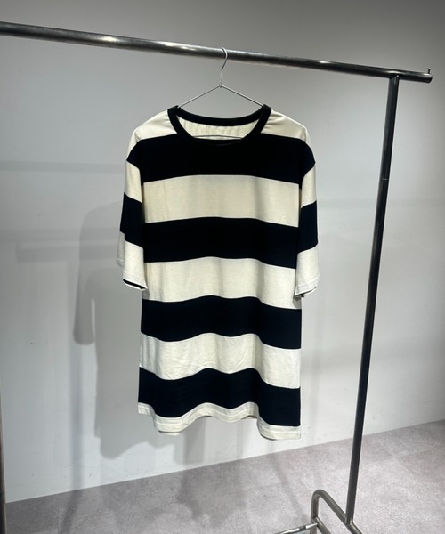 OK YESTERDAY(オッケーイエスタデイ)の「ワイドボーダーTシャツ(Tシャツ/カットソー・レディース・グレー/ネイビー/ブラック・MEDIUM/LARGE)」の10枚目の写真
