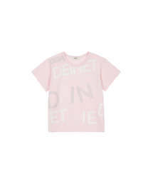 DEINET MIXED LOGO T-SHIRTS IN PINK