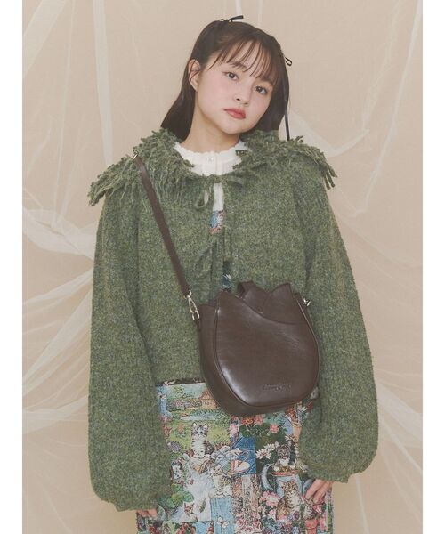 merry jenny(メリージェニー)の「チューリップショルダーバッグ(ショルダーバッグ・レディース・アイボリー/レッド/ブラウン・FREE)」の2枚目の写真