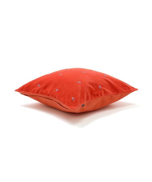 EMBフラワー クッションカバー 450×450 オレンジ（D-052）（クッション