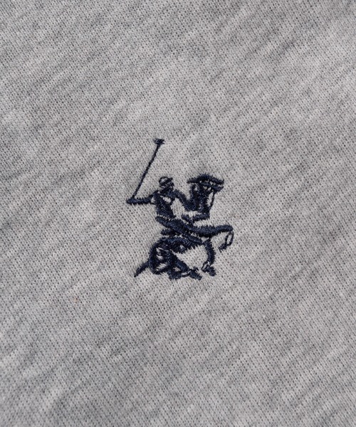 BEVERLY HILLS POLO CLUB(ビバリーヒルズポロクラブ)の「【71】【BEVERLY HILLS POLO CLUB/ビバリーヒルズポロクラブ】TC裏起毛 配色フェイクレイヤード クルーネック スウェット/ワンポイント刺繍/トレーナー/プルオーバー/オーバーサイズ/ユニセックス /レディース/メンズ(スウェット・メンズ・グレー/レッド/グリーン/ブラック/ネイビー・M/L/XL)」の12枚目の写真
