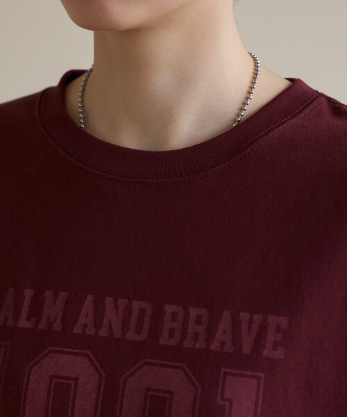 FREAK'S STORE（フリークスストア）の「カレッジ ナンバリングTシャツ/ナンバーTシャツ（Tシャツ/カットソー・レディース・ワインレッド/オフホワイト/ネイビー・ﾌﾘ-）」の13枚目の写真