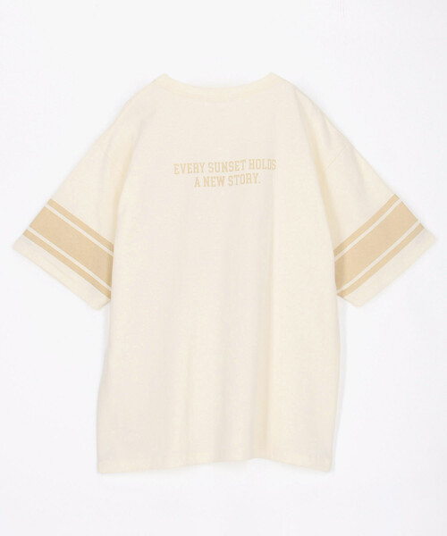 FREAK'S STORE（フリークスストア）の「カレッジ ナンバリングTシャツ/ナンバーTシャツ（Tシャツ/カットソー・レディース・ワインレッド/オフホワイト/ネイビー・ﾌﾘ-）」の19枚目の写真