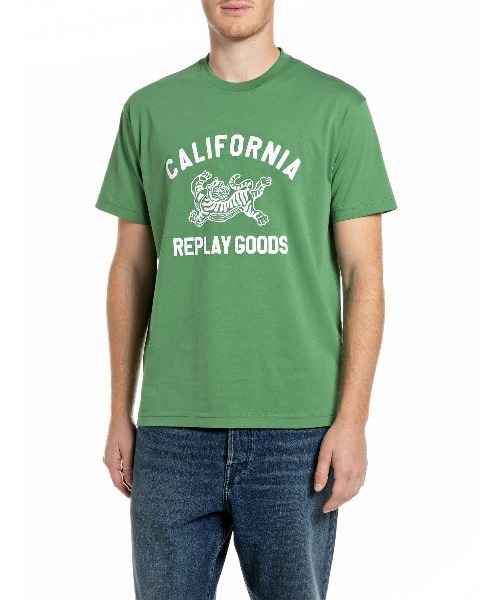 REPLAY(リプレイ)の「スタイライズドタイガー Tシャツ(Tシャツ/カットソー・メンズ・グリーン・X-LARGE/LARGE/MEDIUM)」の1枚目の写真