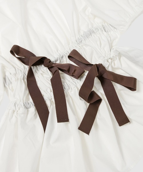 CECILIE BAHNSEN(セシリー バンセン)の「PUFF SLEEVE TOP WITH TIE DETAILS(シャツ/ブラウス・レディース・アイボリー・8/6)」の7枚目の写真