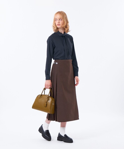 MACKINTOSH PHILOSOPHY(マッキントッシュ フィロソフィー)の「【TROTTER(トロッター)シリーズ】リボンタイシャツ(シャツ/ブラウス・レディース・パープル系その他6/ダークネイビー/オフホワイト・36/34/38)」の11枚目の写真
