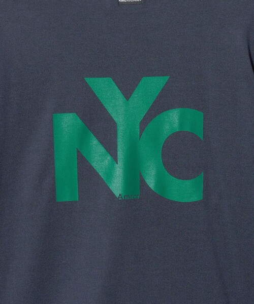 AMERICANA(アメリカーナ)の「<Americana>ロゴ リンガーTシャツ(Tシャツ/カットソー・レディース・ネイビー・FREE)」の3枚目の写真
